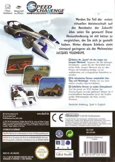 Speed Challenge - Jacques Villeneuve Racing Vision - Dos