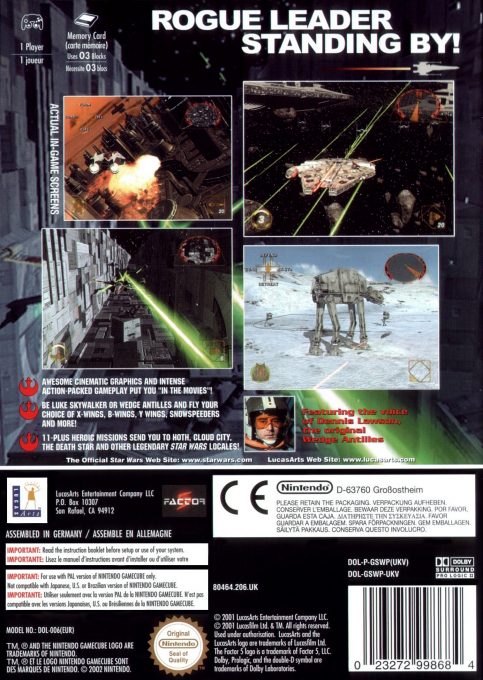 Star Wars Rogue Leader : Rogue Squadron II - Dos