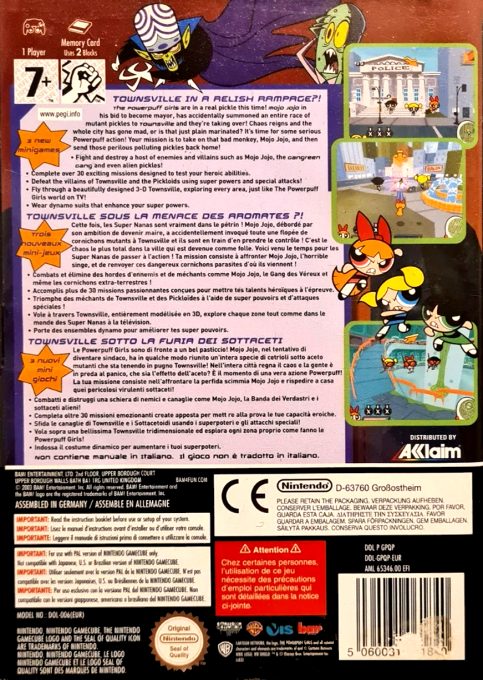 The Powerpuff Girls : L'Attaque Des Aromates - Dos