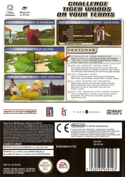 Tiger Woods PGA Tour 2005 dos