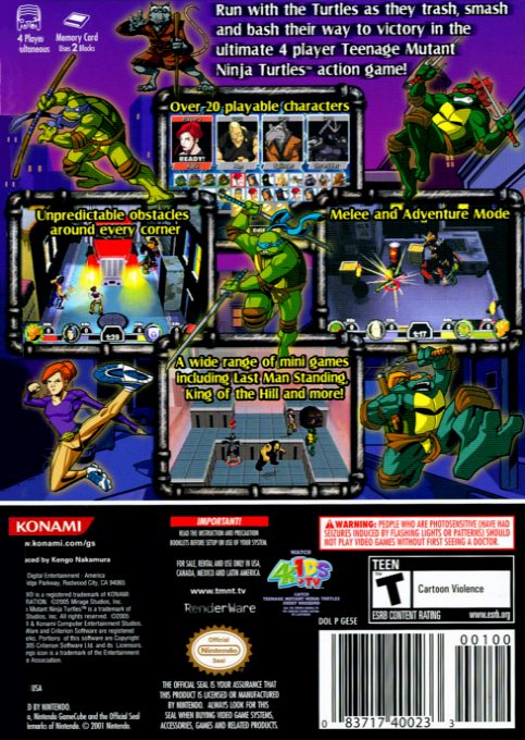 TMNT : Mutant Melee - Dos