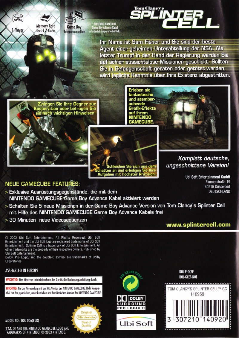 Tom Clancy's Splinter Cell - Dos