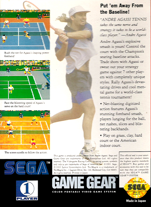 Andre Agassi Tennis - Dos