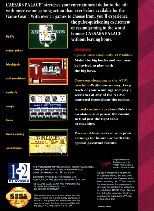 Caesars Palace - Dos