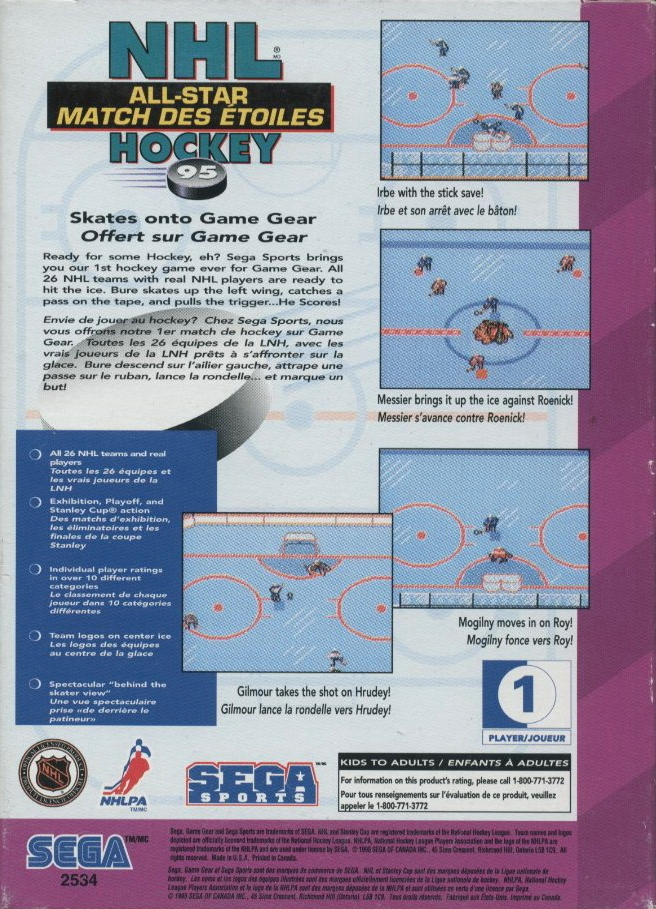 NHL All-Star Hockey - Dos