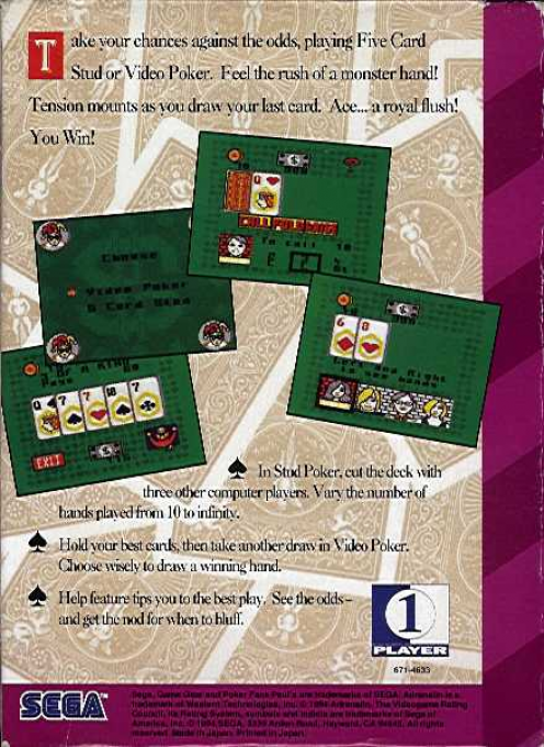 Poker Face Paul's Poker - Dos