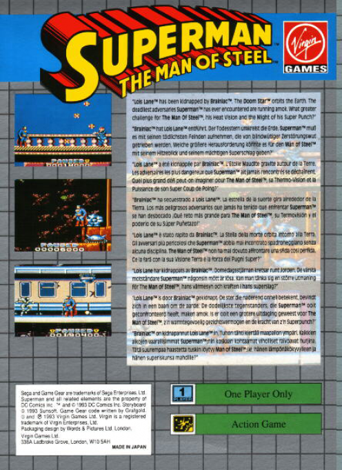 Superman - The Man Of Steel - Dos