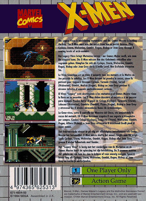 X-Men : GamesMaster's Legacy - Dos