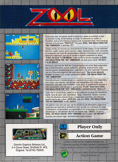 Zool : Ninja of the “Nth” Dimension - Dos