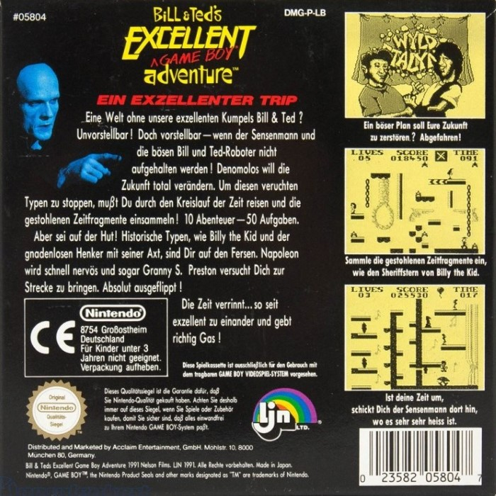 Bill & Ted's Excellent Game Boy Adventure - Dos