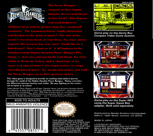 Mighty Morphin Power Rangers : The Movie - Dos