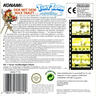 Tiny Toon Adventures 2 : Montana's Movie Madness - Dos