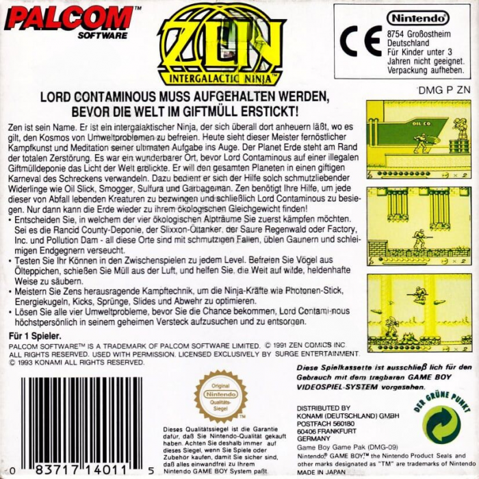 Zen : Intergalactic Ninja - Dos