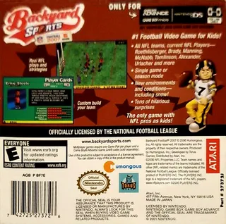 Backyard Sports : Football 2007 - Dos