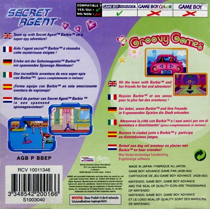 Barbie Superpack - Secret Agent + Groovy Games - Dos