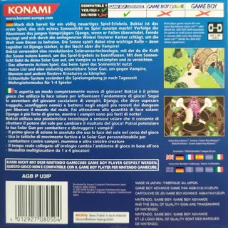 Boktai : The Sun Is in Your Hand - Dos