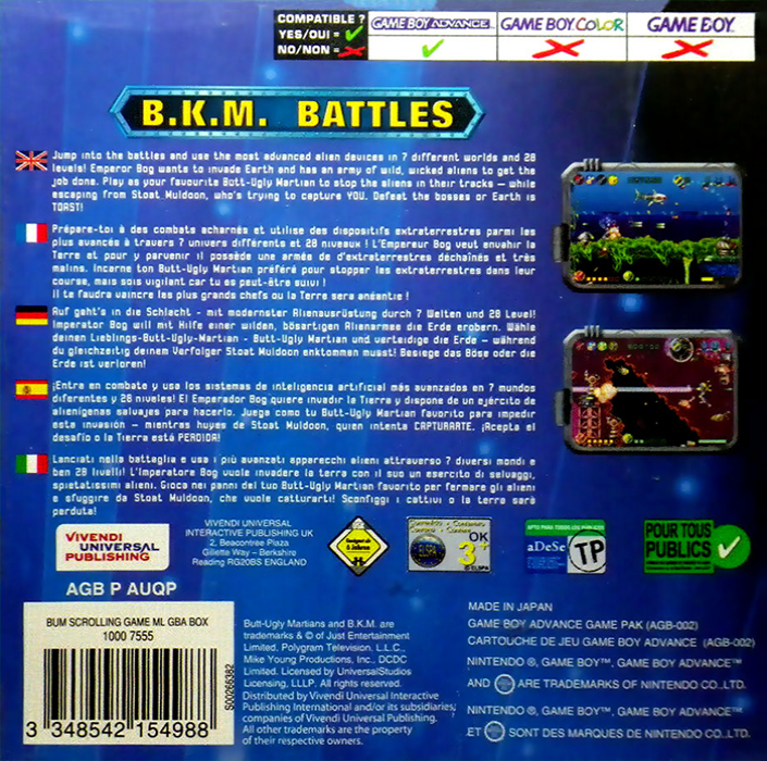 Butt-Ugly Martians : B.K.M. Battles - Dos