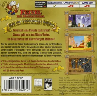 Fievel Et Le Trésor Perdu - Dos