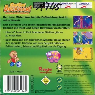 Go! Go! Beckham! - Adventure On Soccer Island - Dos