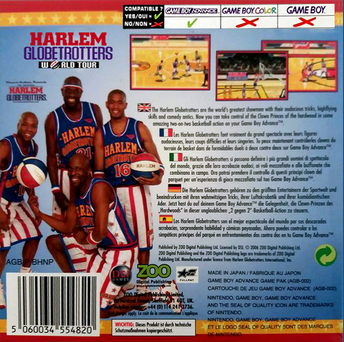 Harlem Globetrotters : World Tour - Dos