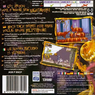 L'Étrange Noël de monsieur Jack : Le Roi des citrouilles - Dos