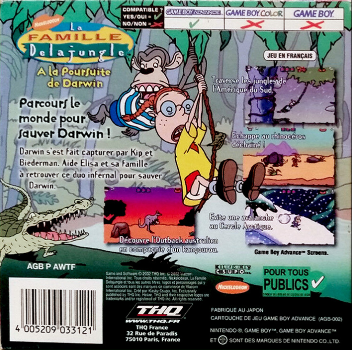 La Famille Delajungle : A la poursuite de Darwin - Dos