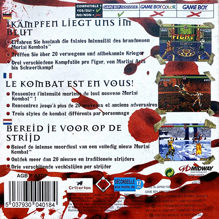 Mortal Kombat : Deadly Alliance - Dos