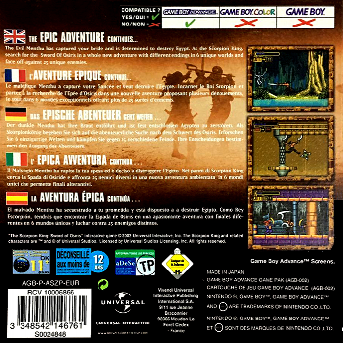 The Scorpion King : Sword of Osiris - Dos