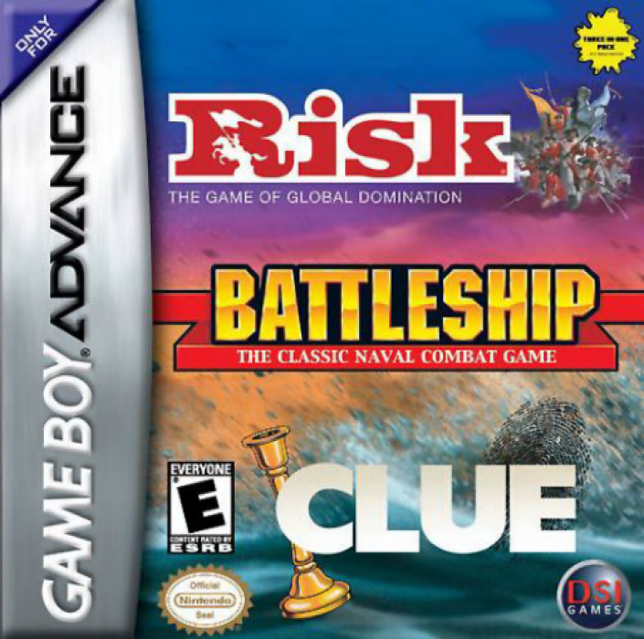 Three-in-One Pack : Risk + Battleship + Clue