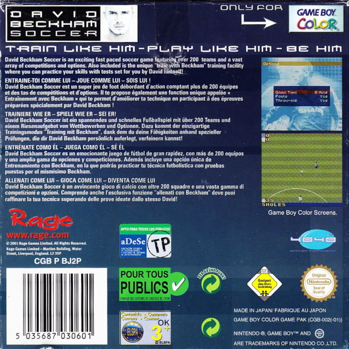 David Beckham Soccer - Dos