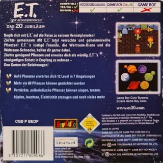 E.T. l' Extra-Terrestre et le Jardin Cosmic - Dos
