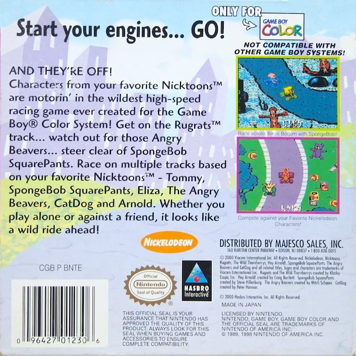 Nicktoons Racing - Dos
