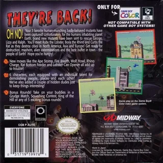 Rampage 2 : Universal Tour - Dos