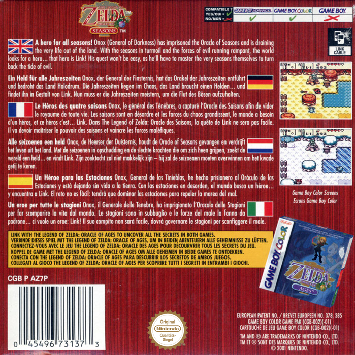 The Legend of Zelda : Oracle of Seasons - Dos
