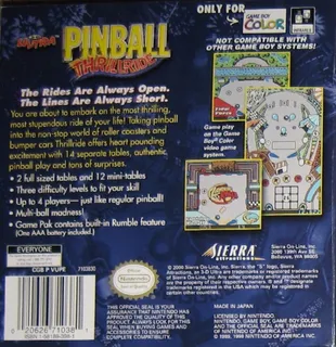 Ultra 3D Pinball - Thrillride - Dos