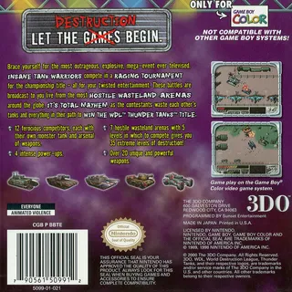 World Destruction League : Thunder Tanks - Dos