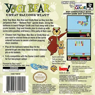 Yogi Bear - Great Ballon Blast - Dos