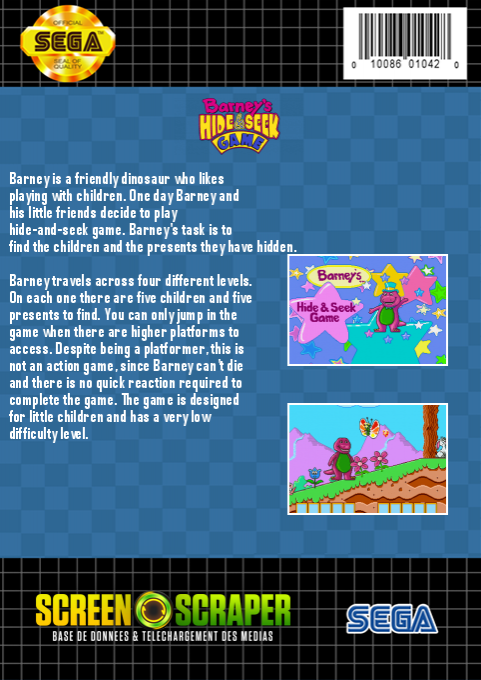 Barney's Hide & Seek Game - Dos