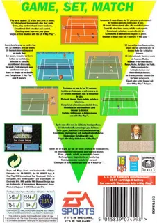 IMG International Tour Tennis - Dos