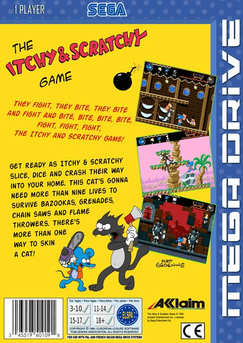 The Itchy & Scratchy Game - Dos