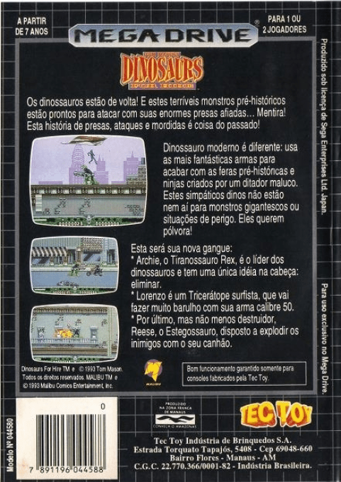 Tom Mason's Dinosaurs for Hire - Dos