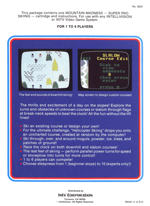 Mountain Madness: Super Pro Skiing - Dos