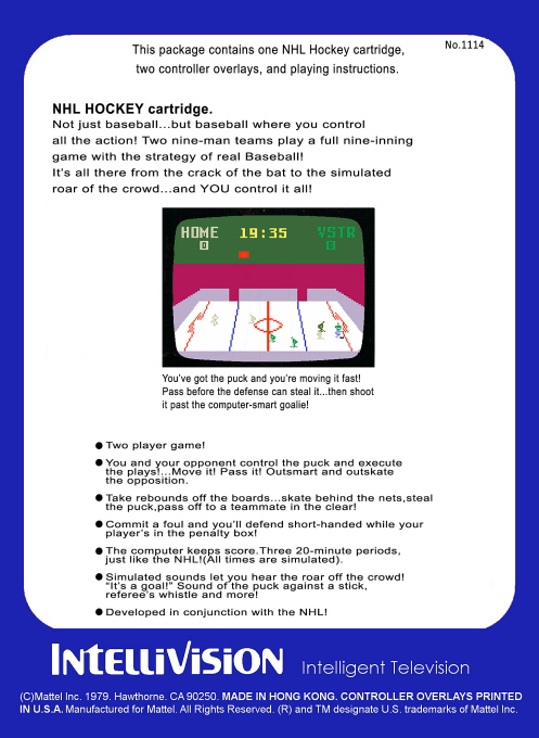 Nhl Hockey - Dos