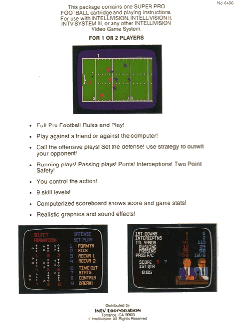 Super Pro Football - Dos