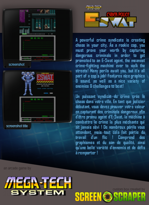 Cyber Police Eswat: Enhanced Special Weapons And Tactics (mega-tech) - Dos