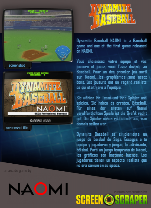 Dynamite Baseball NAOMI - Dos