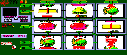 Flaming 7's (Cyberdyne Systems 7V5.00 (CYB1092), 2000 bonus, Egyptian Gold edition)
