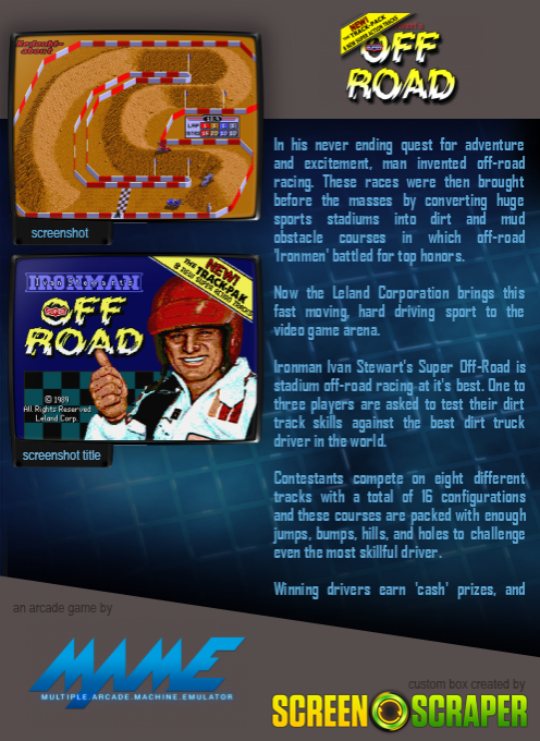 Ironman Ivan Stewart's Super Off-road Track-pak dos