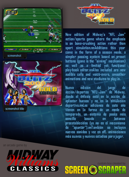 Nfl Blitz 2000 Gold Edition dos