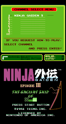 Ninja Gaiden Episode 3 - The Ancient Ship Of Doom (playchoice-10)